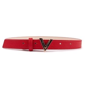 Valentino red belt with golden buckle